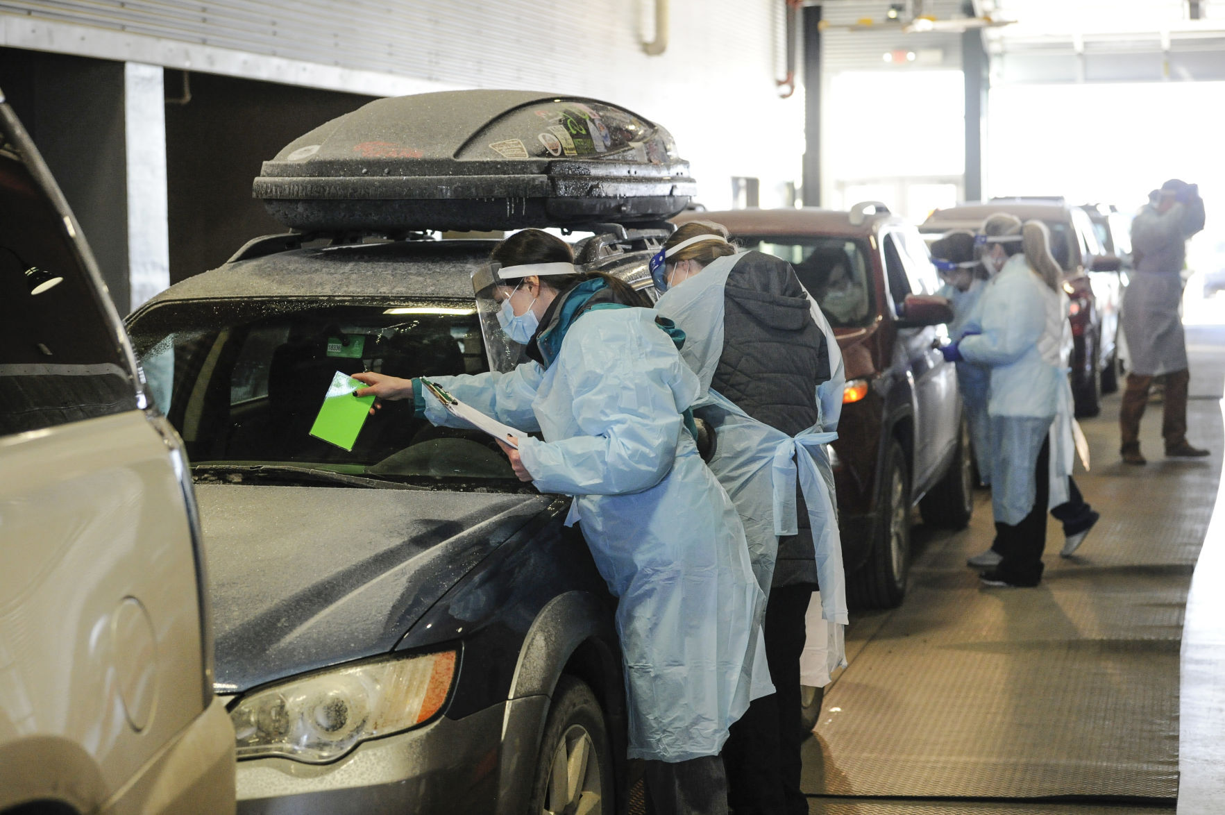 Drive-thru Covid-19 vaccine clinics - December 2020